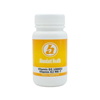 Vitamin D3 1000IU and K2 capsules (120 per bottle)