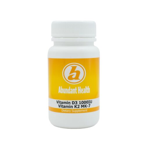 Vitamin D3 1000IU and K2 capsules (120 per bottle)